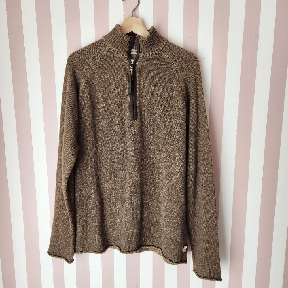 🏷Men's Stylish Tan Zip-Up Sweater